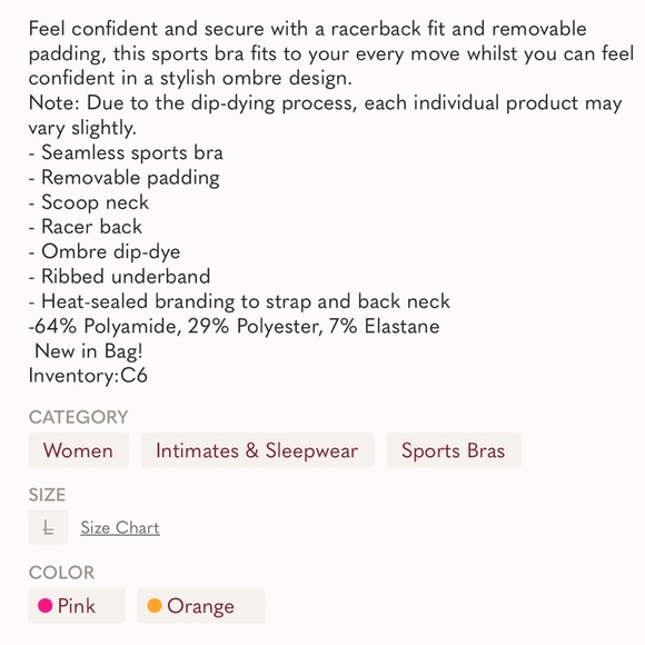 💕🍑NWOT SET Gymshark Ombré Seamless Leggings and Sports Bra 🍑💕 - Picture 9 of 9